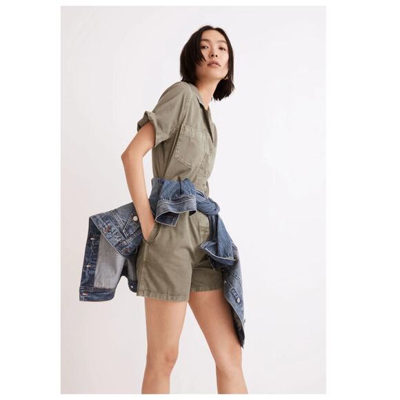 Madewell Garment-Dyed Relaxed Coverall Romper Size XXS - Picture 3 of 10